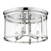  1157-FM CH - Payton Flush Mount in Chrome with Clear Glass